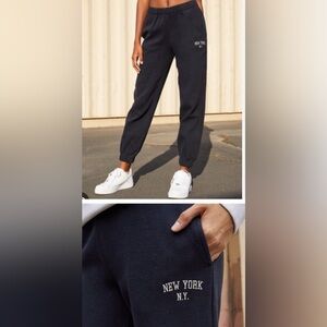 John Galt- Brandy Melville 
John Galt Blue New York Sweatpants, Navy
